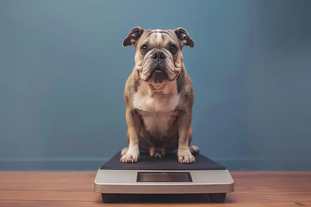 Can con exceso de peso en báscula.