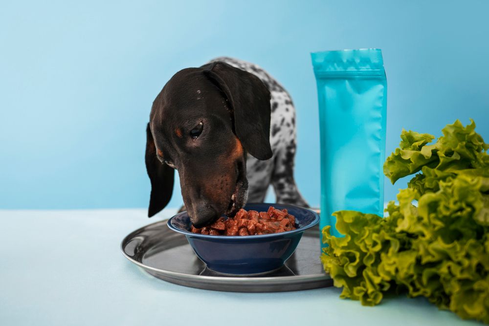 Conservación de comida natural para perros