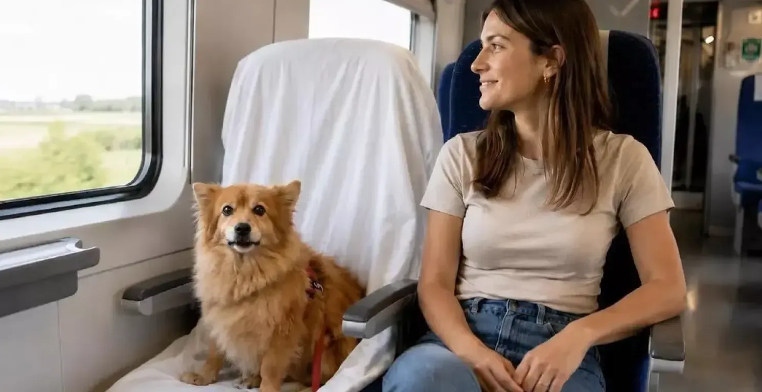 Cómo viajar en tren con tu perro: Requisitos y consejos útiles 2026